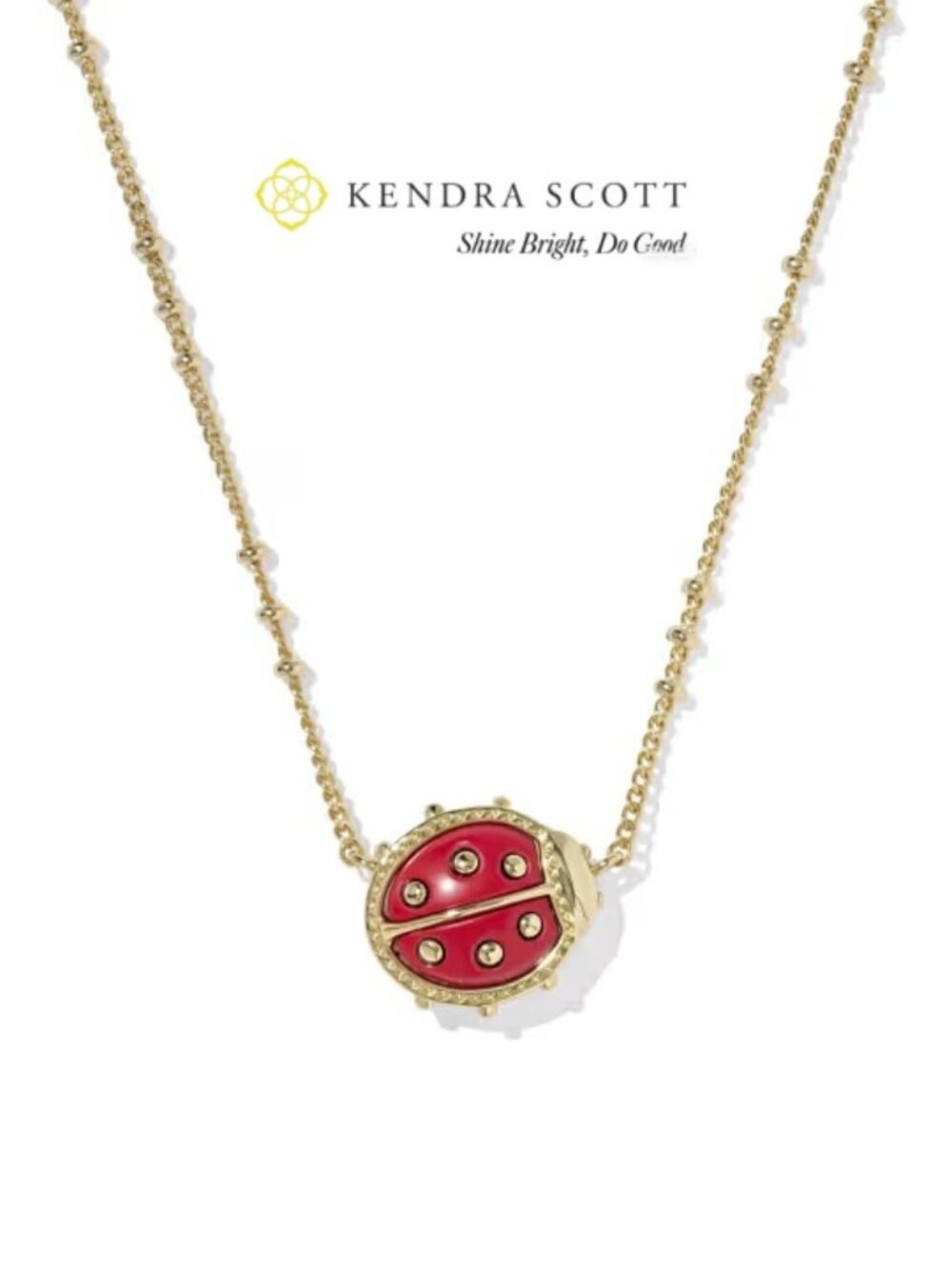 Kendra Scott Ladybug Gold Short Pendant Necklace